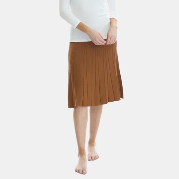 DressBlank Pleated Coffee Skirt XS - Picture 4 of 5